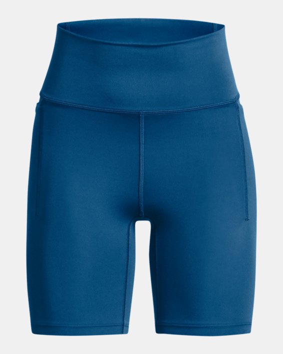 Women's UA Meridian 7" Bike Shorts, Blue, pdpMainDesktop image number 5